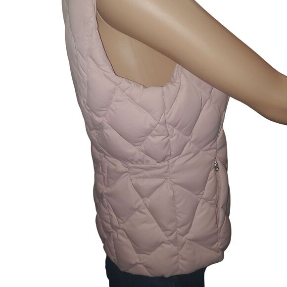 Eddie Bauer Size S Down 650 Fill Women's Pink Full Zip Quilted Insulated VEST - Picture 3 of 12